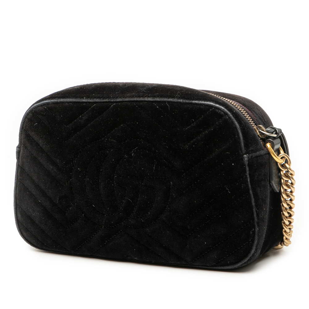 Pre-Loved Gucci Small GG Marmont Matelasse Velvet Crossbody - Picture 2 of 7